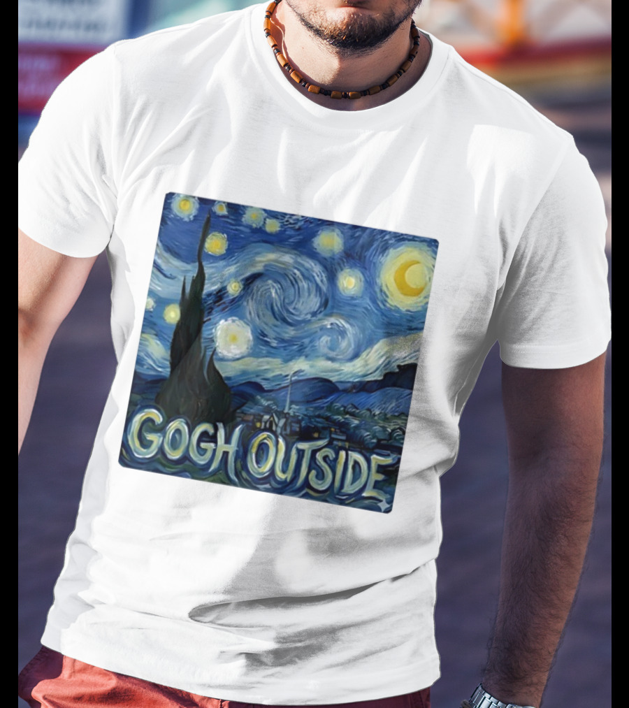 Gogh Outside Starry Night Van Gogh T-Shirt