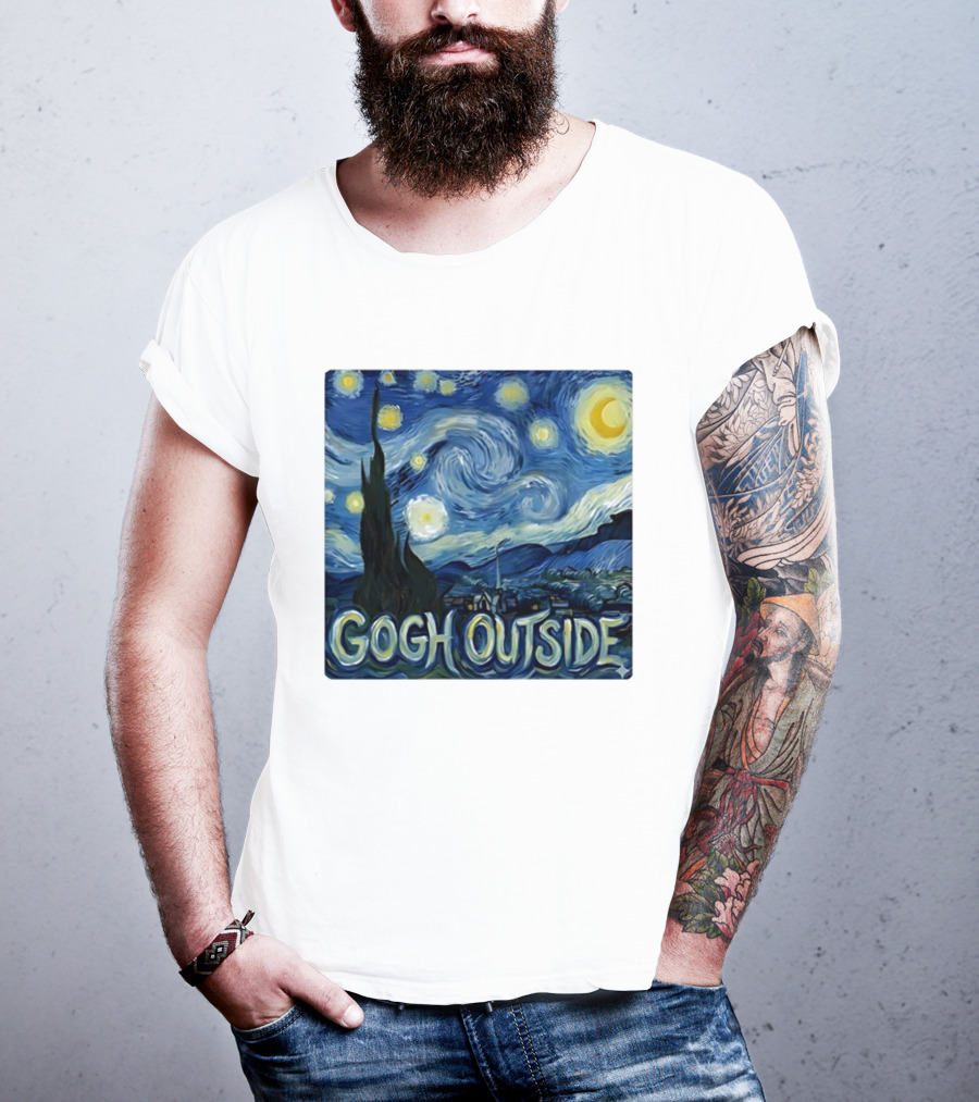Gogh Outside Starry Night Van Gogh T-Shirt