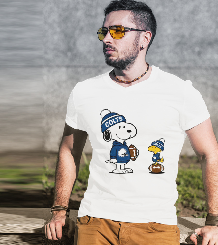 Indianapolis Colts Snoopy Woodstock NFL Football T-Shirt
