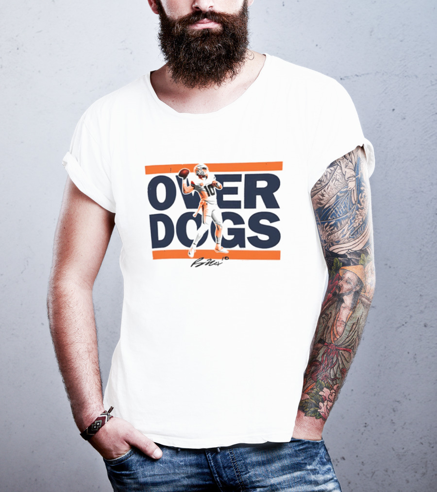 Over Dogs Bo Nix Denver Broncos Football Signature Bold T-Shirt