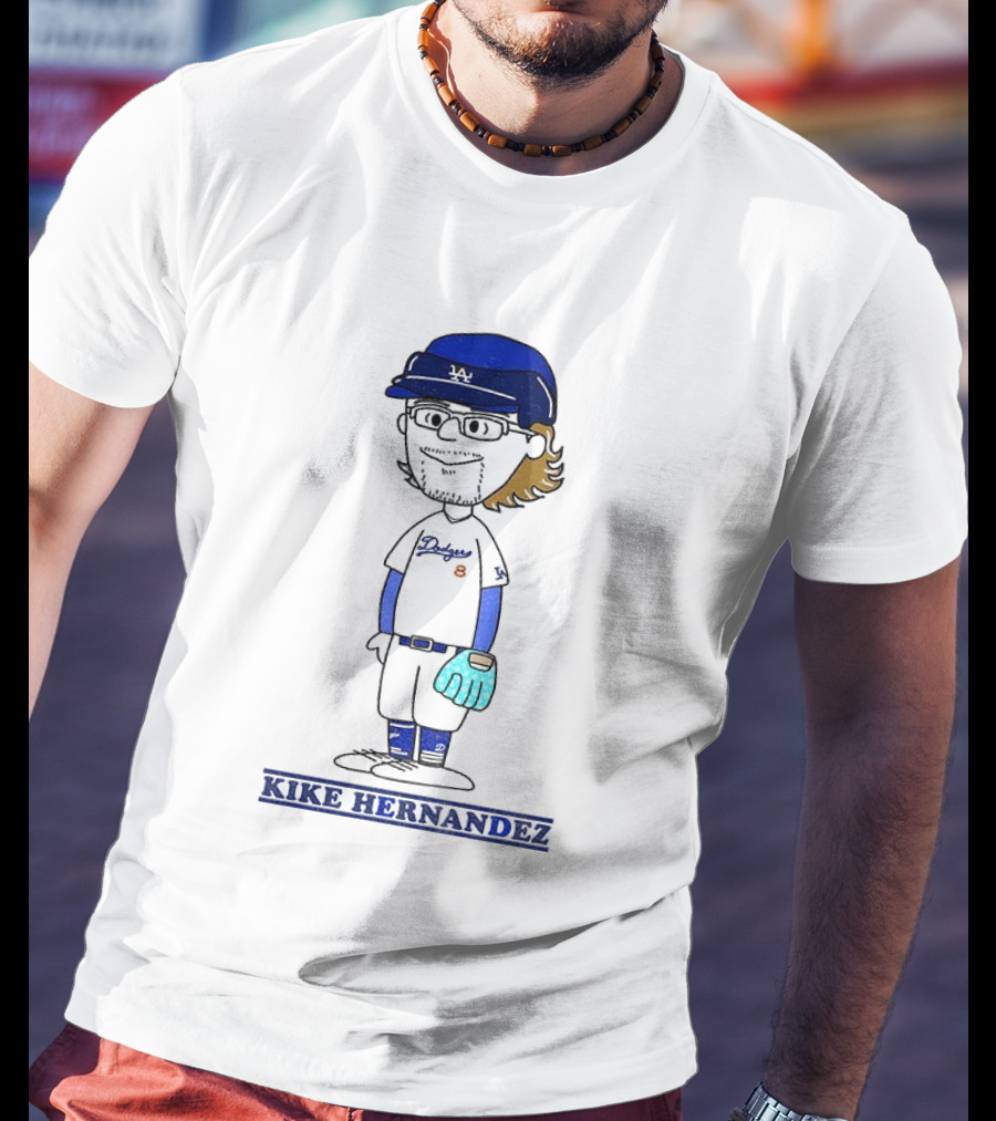 Peanuts Kike Hernandez Los Angeles Dodgers Baseball Player Collaboration 2025 T-Shirt