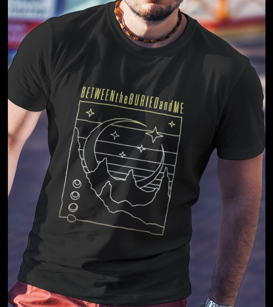 Between The Buried And Me Crescent Moon Stars Drawing T-Shirt