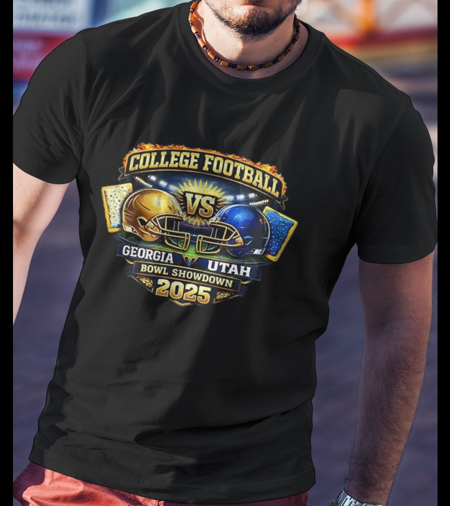 Georgia Tech Yellow Jackets Vs Utah Utes College Football Bowl Showdown 2025 T-Shirt