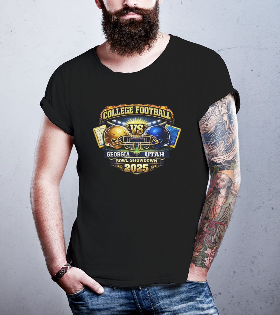 Georgia Tech Yellow Jackets Vs Utah Utes College Football Bowl Showdown 2025 T-Shirt