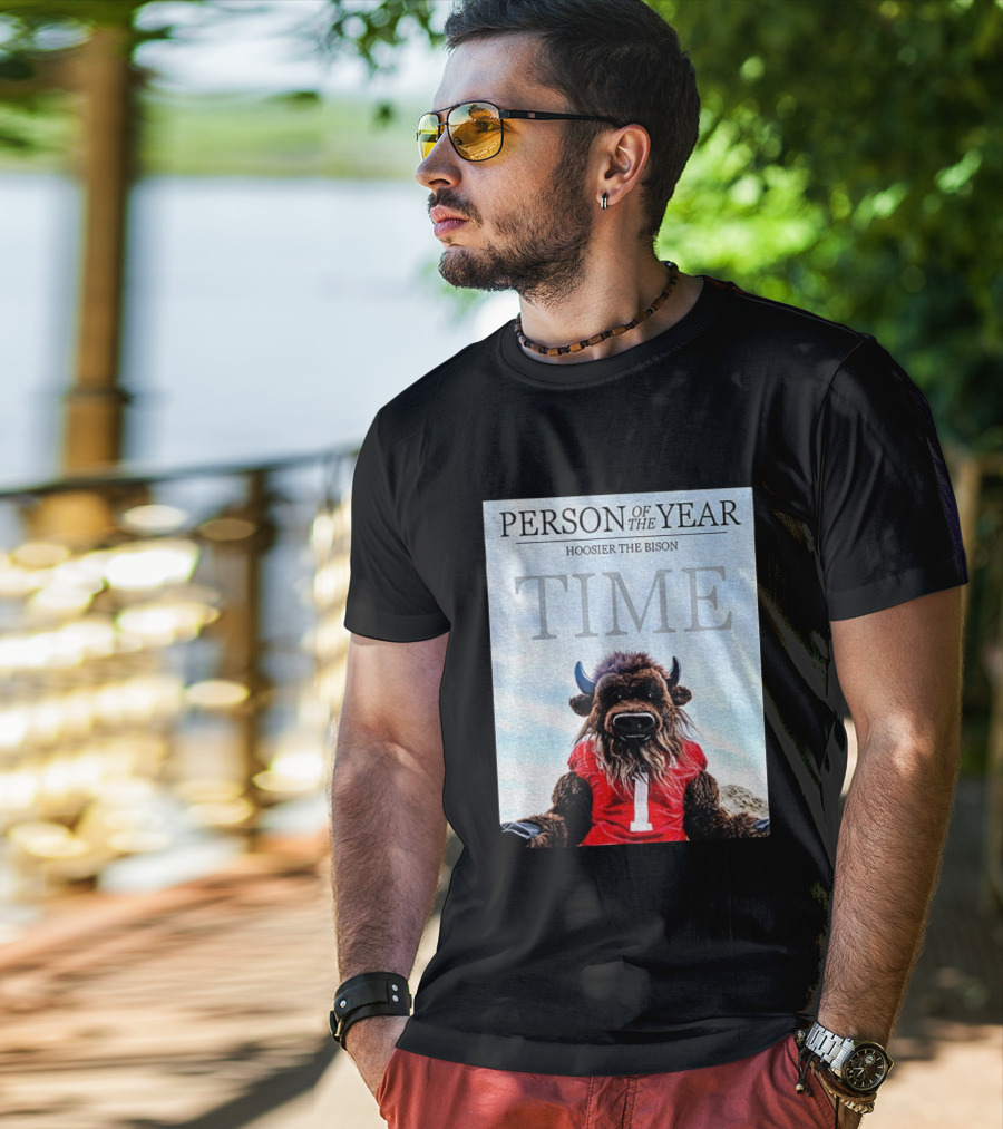 Indiana Hoosiers Football Hoosier The Bison Person Of The Year TIME T-Shirt