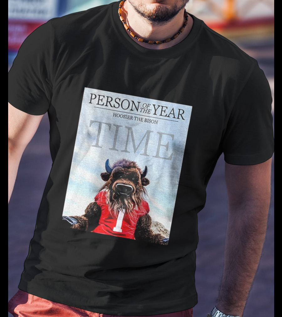 Indiana Hoosiers Football Hoosier The Bison Person Of The Year TIME T-Shirt