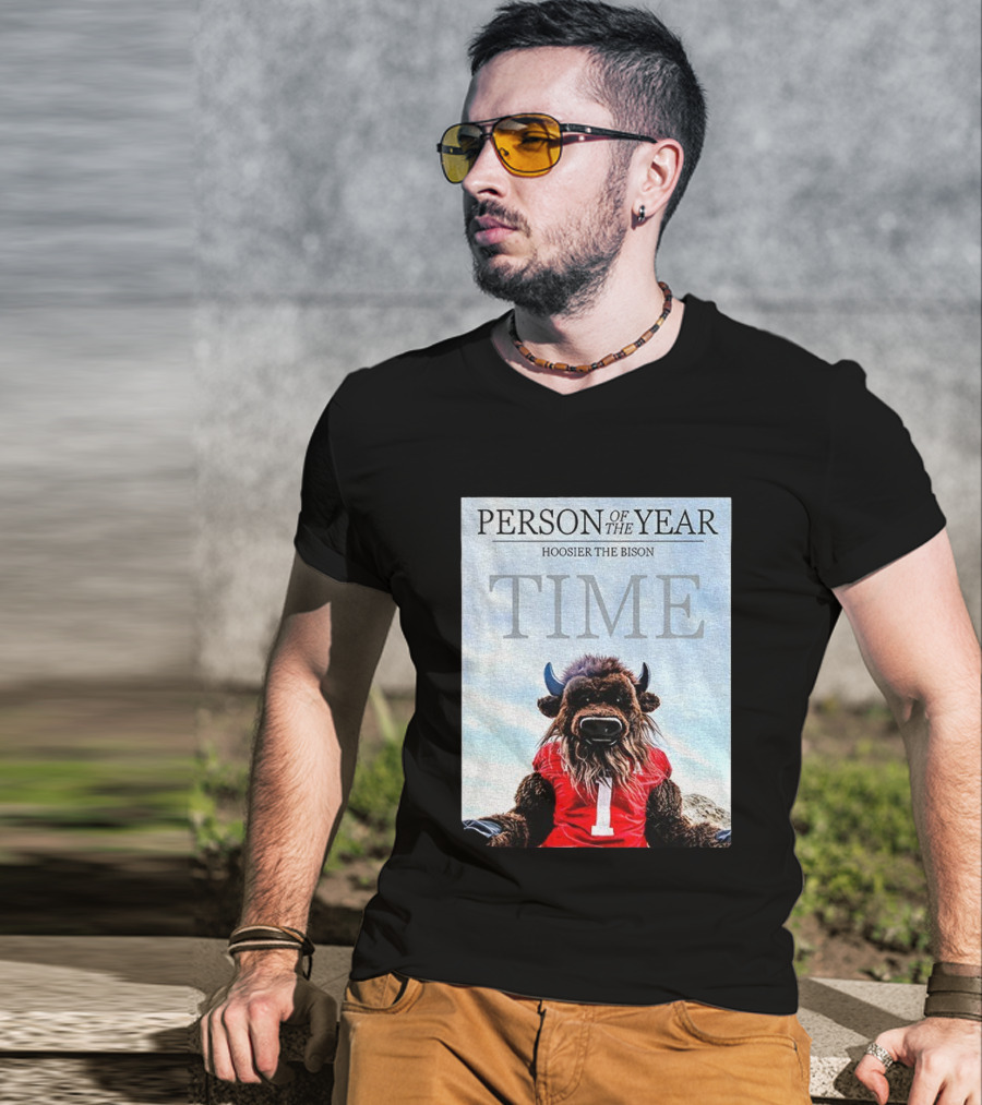 Indiana Hoosiers Football Hoosier The Bison Person Of The Year TIME T-Shirt