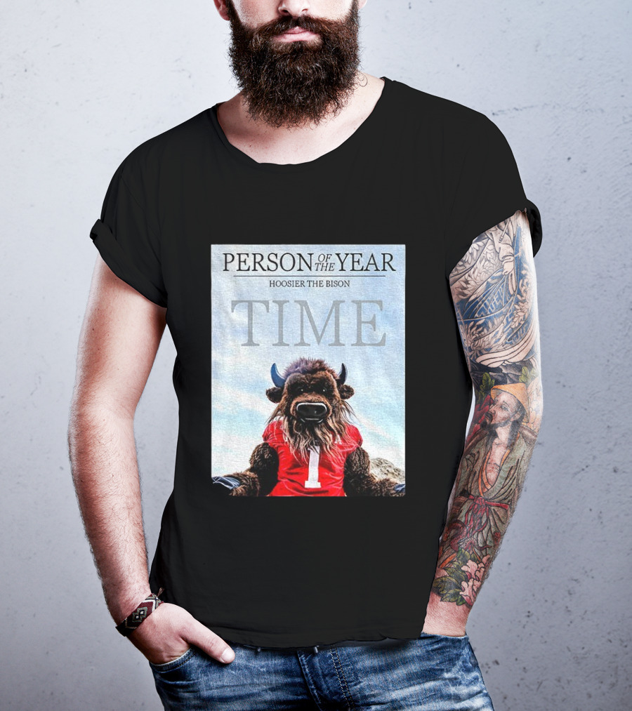 Indiana Hoosiers Football Hoosier The Bison Person Of The Year TIME T-Shirt