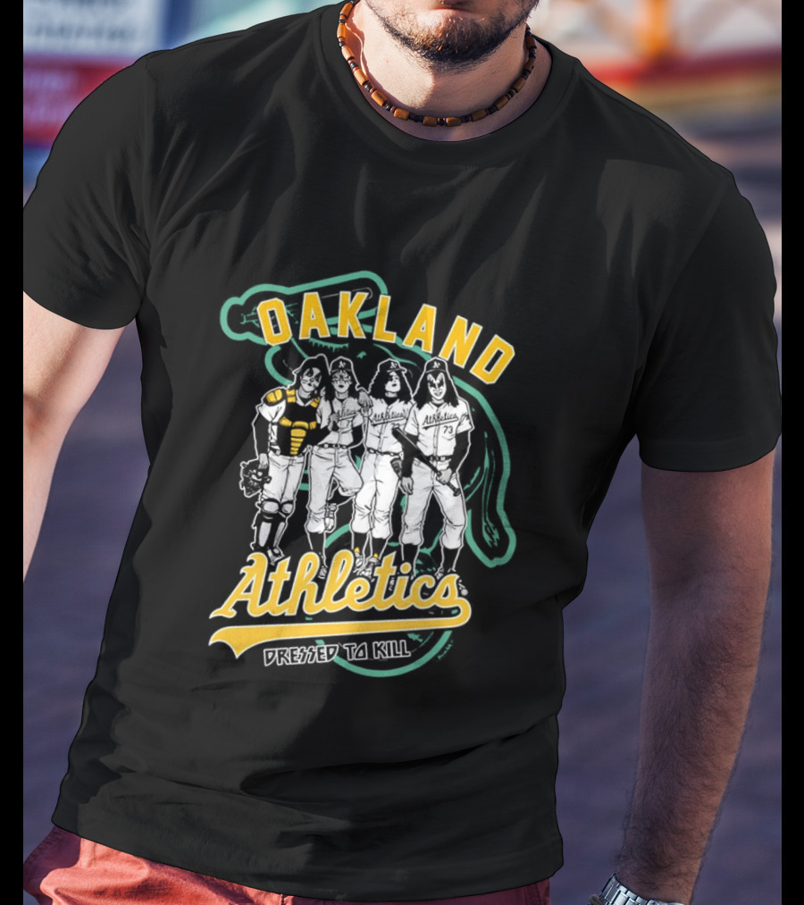 Oakland Athletics X Dressed To Kill Baseball Team Collaboration T-Shirt