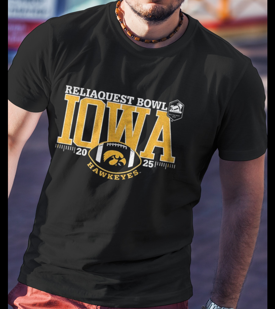 Iowa Hawkeyes Reliaquest Bowl 2025 Football Event T-Shirt
