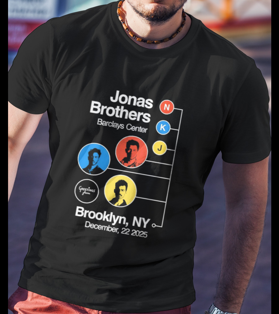Jonas Brothers Barclays Center Brooklyn NY December 22 2025 Silhouette Circles T-Shirt