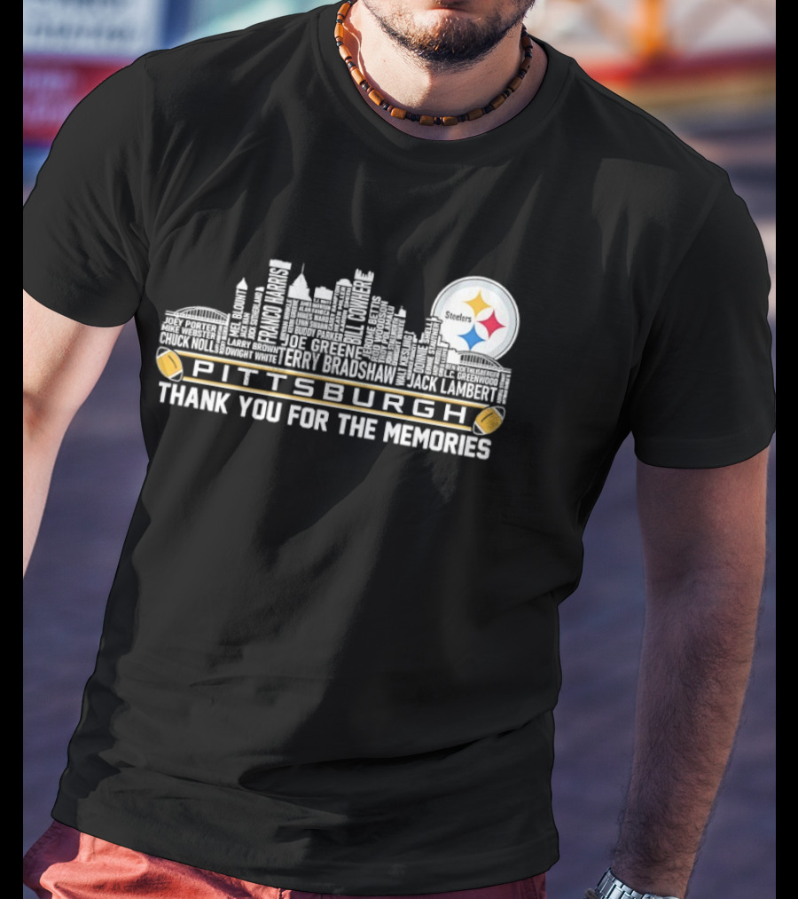 Pittsburgh Steelers Thank You For The Memories Legends City Skyline T-Shirt