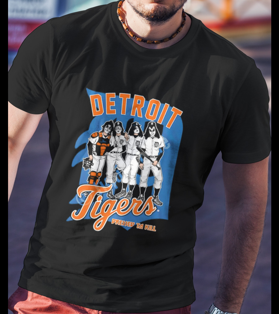 Detroit Tigers Dressed To Kill Vintage Rock T-Shirt