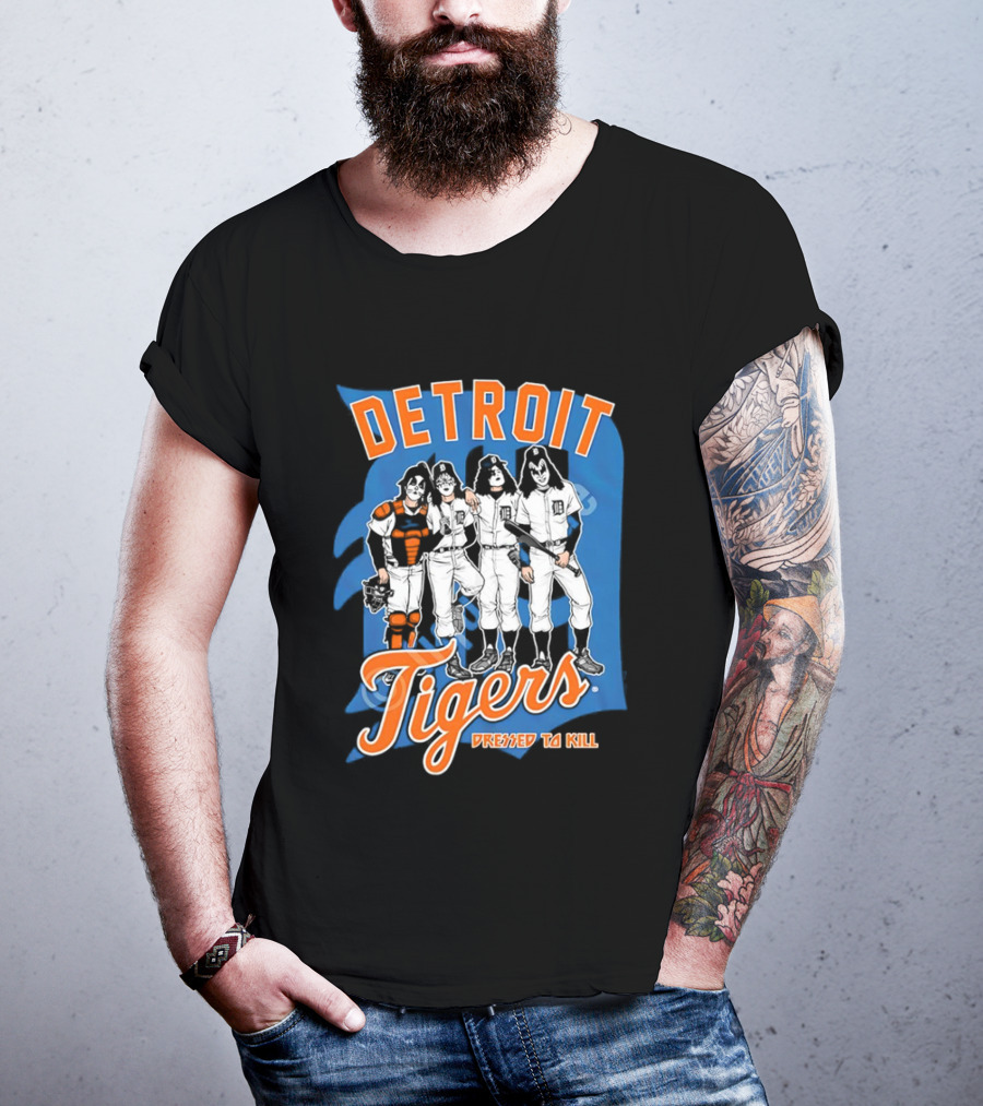 Detroit Tigers Dressed To Kill Vintage Rock T-Shirt