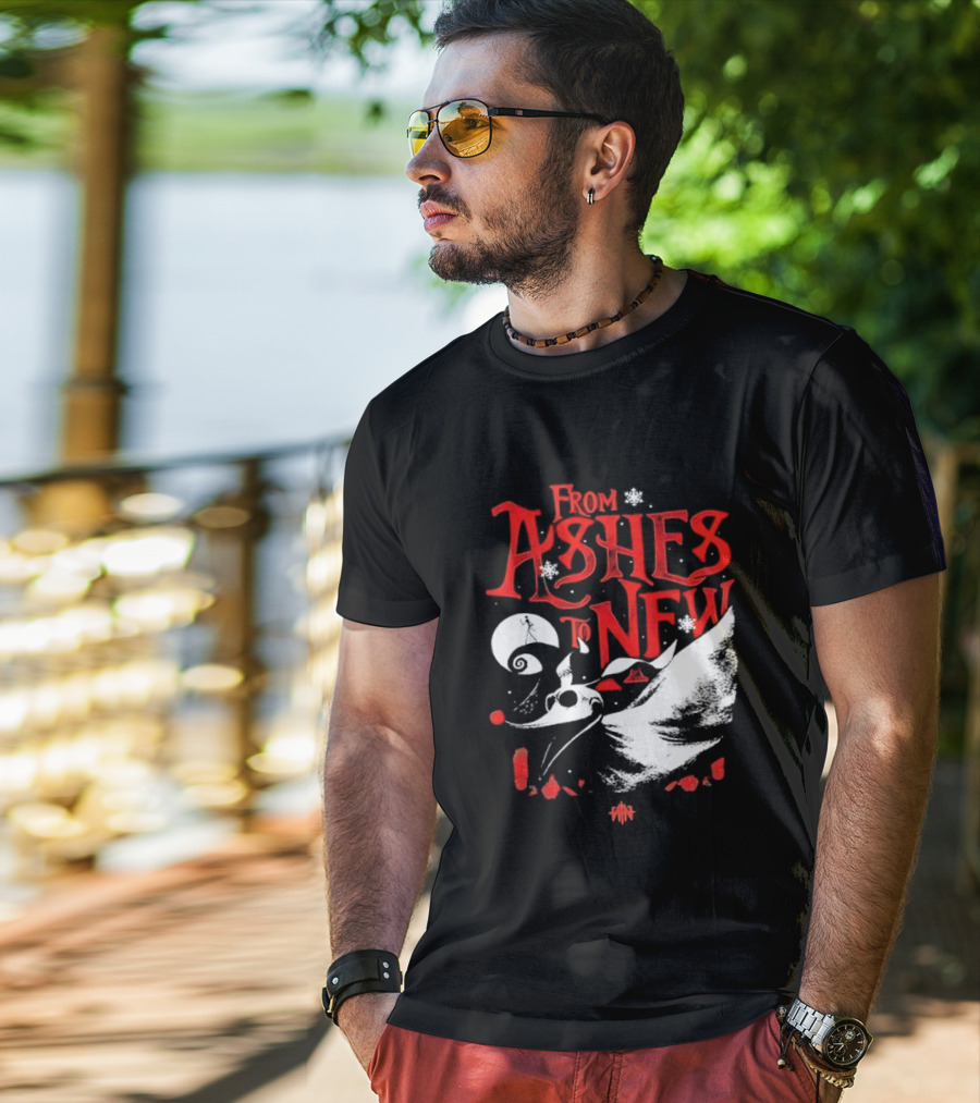 From Ashes To New Nightmare Before Christmas Skull 2025 T-Shirt