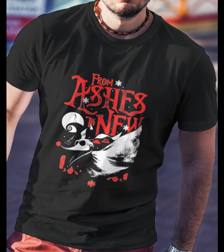 From Ashes To New Nightmare Before Christmas Skull 2025 T-Shirt