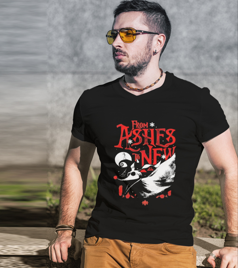 From Ashes To New Nightmare Before Christmas Skull 2025 T-Shirt