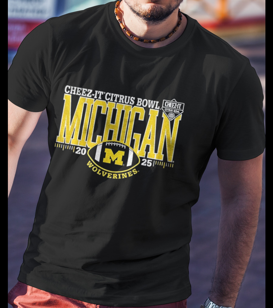 Michigan Wolverines 2025 Cheez It Citrus Bowl Football M T-Shirt