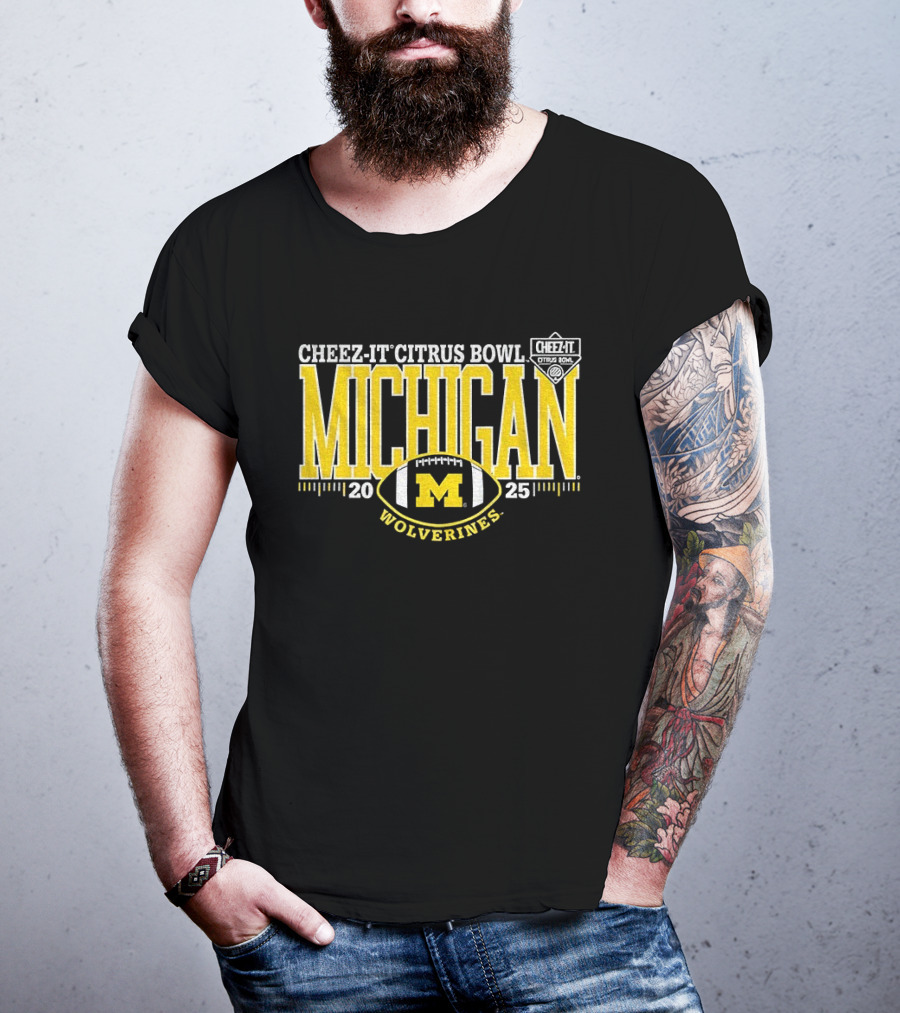 Michigan Wolverines 2025 Cheez It Citrus Bowl Football M T-Shirt
