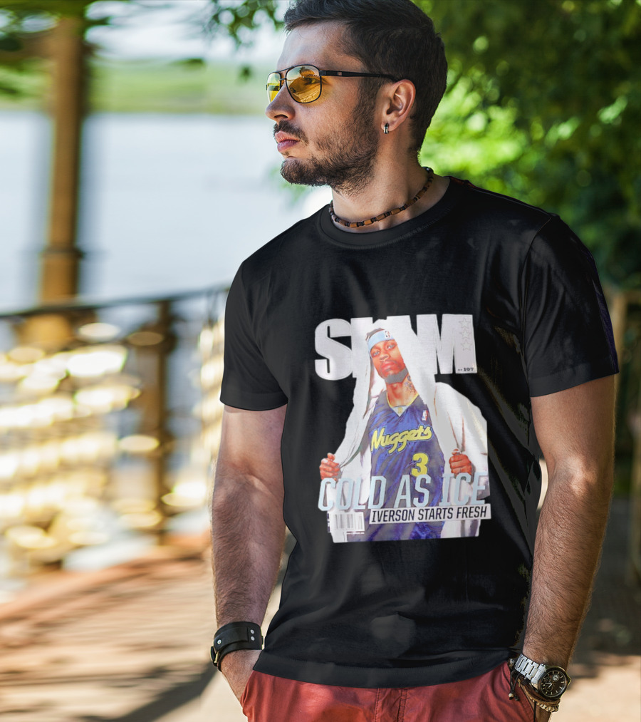 Slam Allen Iverson Cold As Ice Nuggets 3 Iverson Starts Fresh T-Shirt