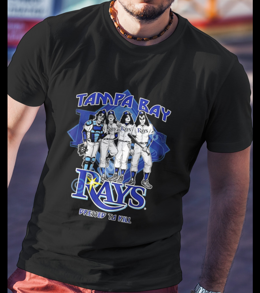 Tampa Bay Rays Dressed To Kill Kiss Collaboration T-Shirt