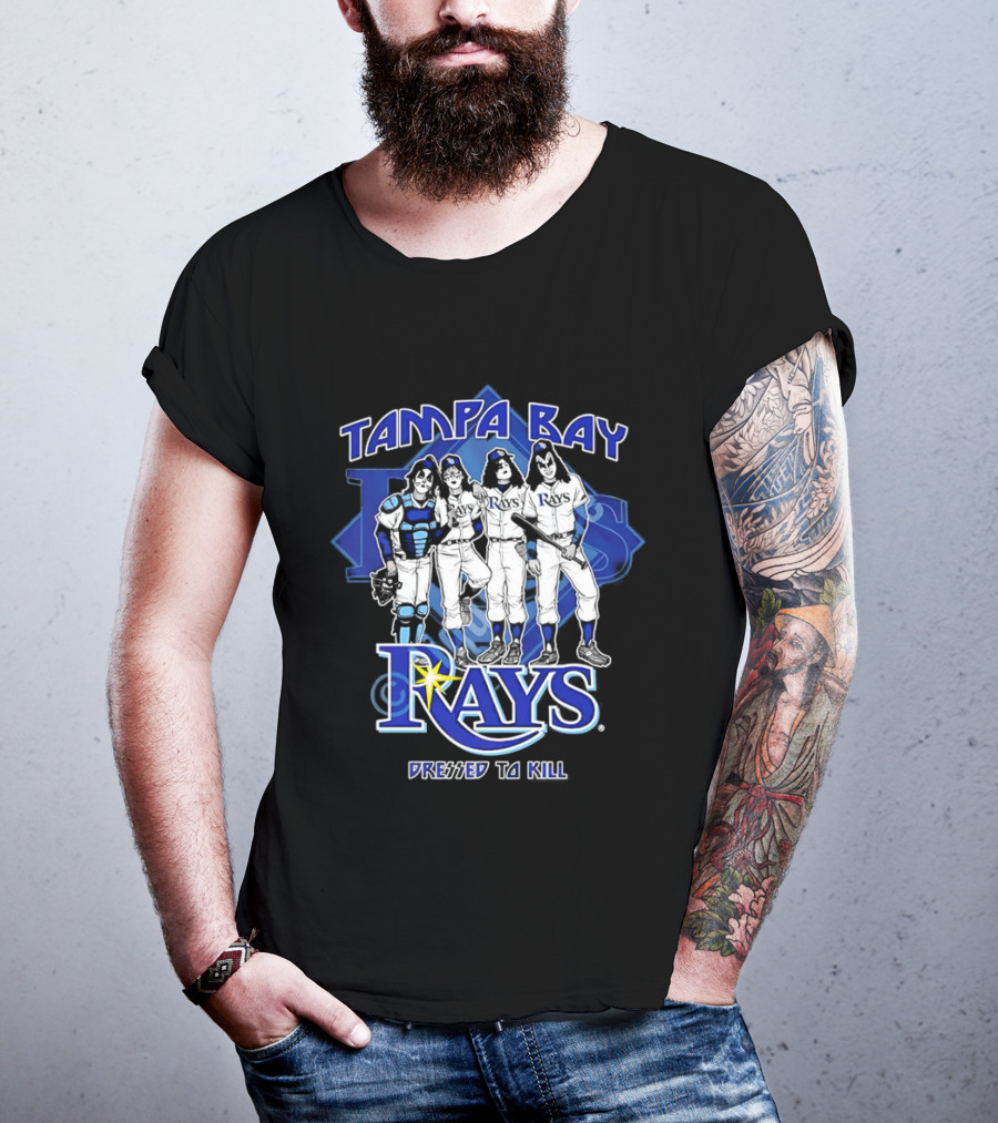 Tampa Bay Rays Dressed To Kill Kiss Collaboration T-Shirt
