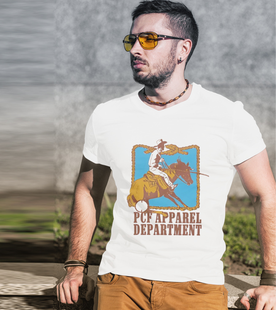 PCF Apparel Department Cowboy Horse Rope Border T-Shirt