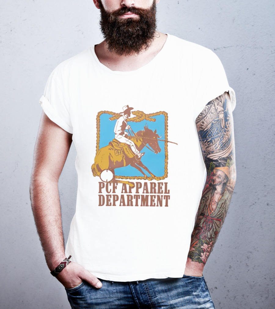 PCF Apparel Department Cowboy Horse Rope Border T-Shirt