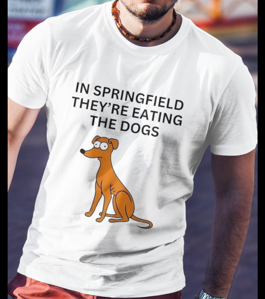 Santa’s Little Helper In Springfield Theyre Eating The Dogs T-Shirt