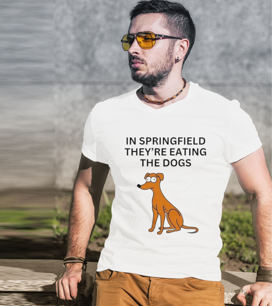 Santa’s Little Helper In Springfield Theyre Eating The Dogs T-Shirt