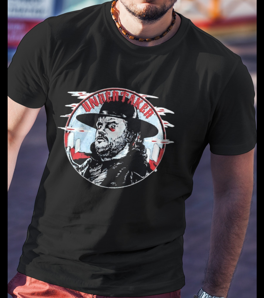 The Undertaker WWE Vintage Tombstone And Hat Iconic Image T-Shirt