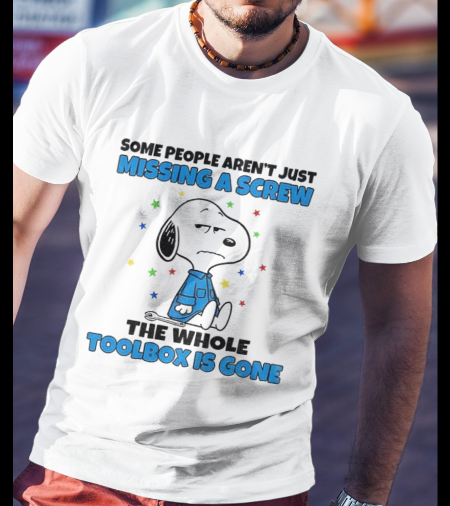 Snoopy Missing A Screw Toolbox Is Gone Stars T-Shirt