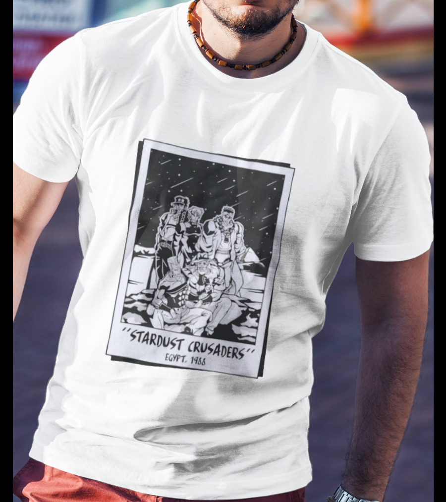 Stardust Crusaders Egypt 1988 Characters Group Scene T-Shirt