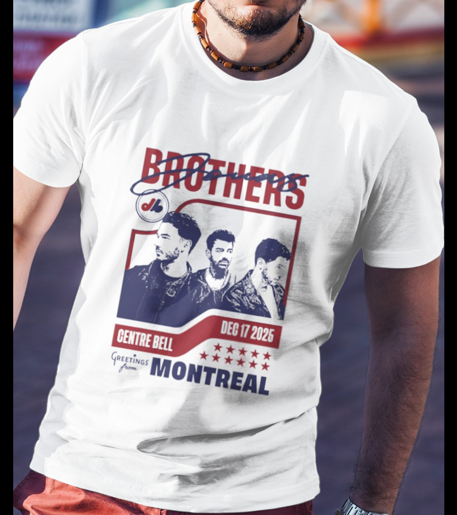 Jonas Brothers Montreal 2025 Centre Bell December 7 Concert Greetings T-Shirt