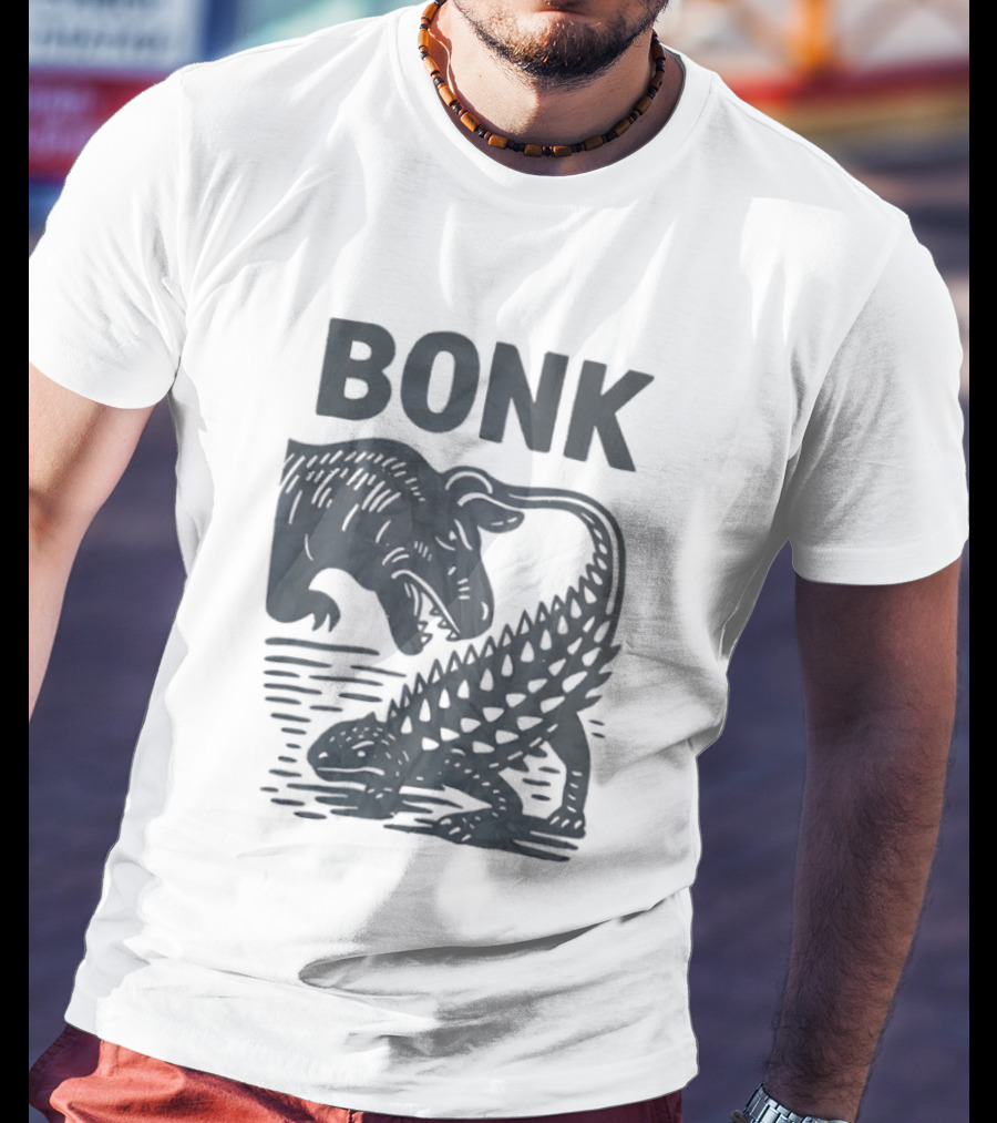Late Cretaceous Dinosaur Bonk Scene With Spinosaurus And Ankylosaurus T-Shirt
