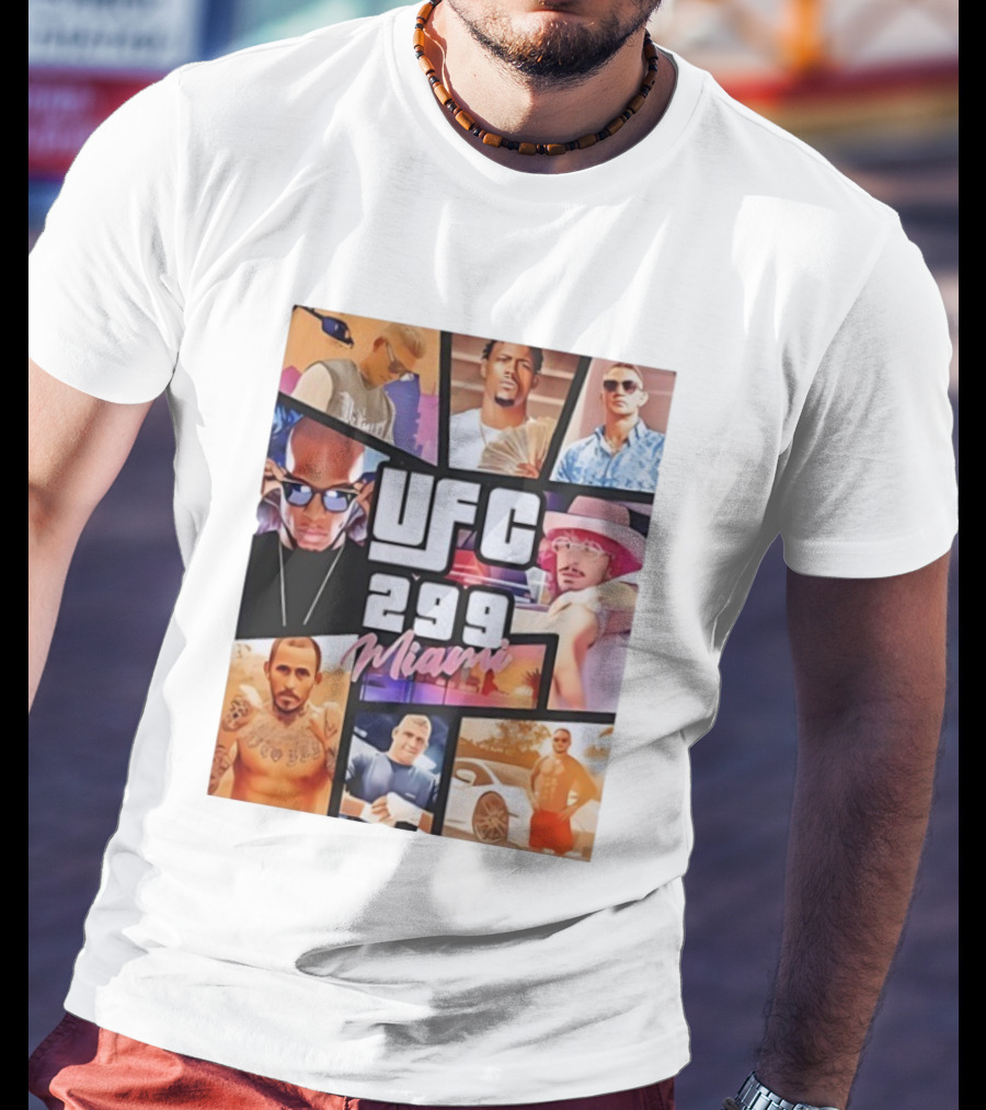 UFC 299 Miami Grand Theft Auto T-Shirt