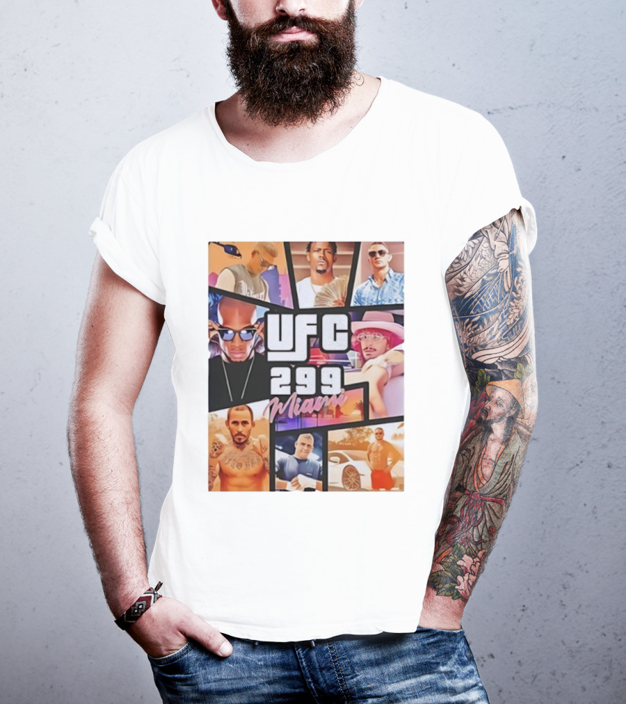 UFC 299 Miami Grand Theft Auto T-Shirt