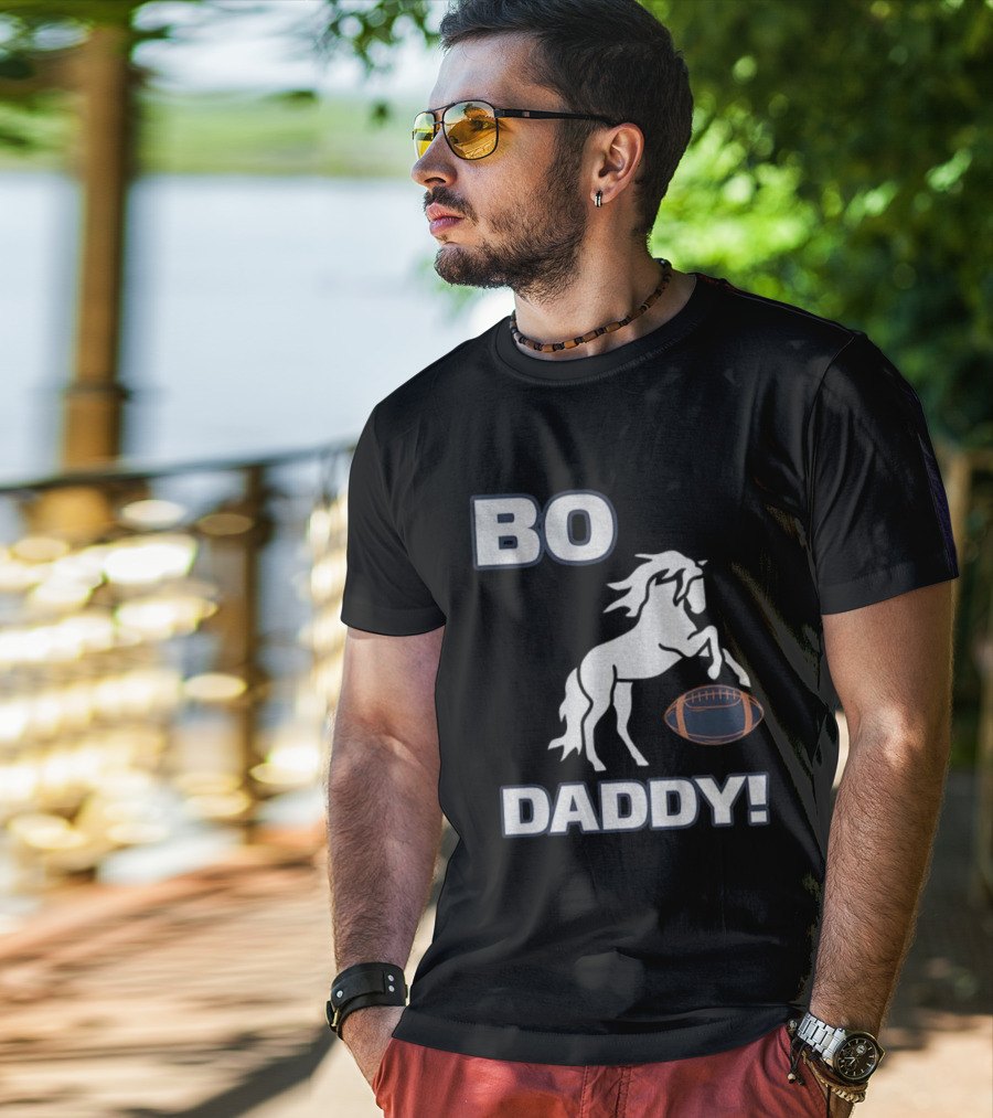 Bo Nix Denver Broncos Football Bo Daddy NFL 2025 Horseball T-Shirt