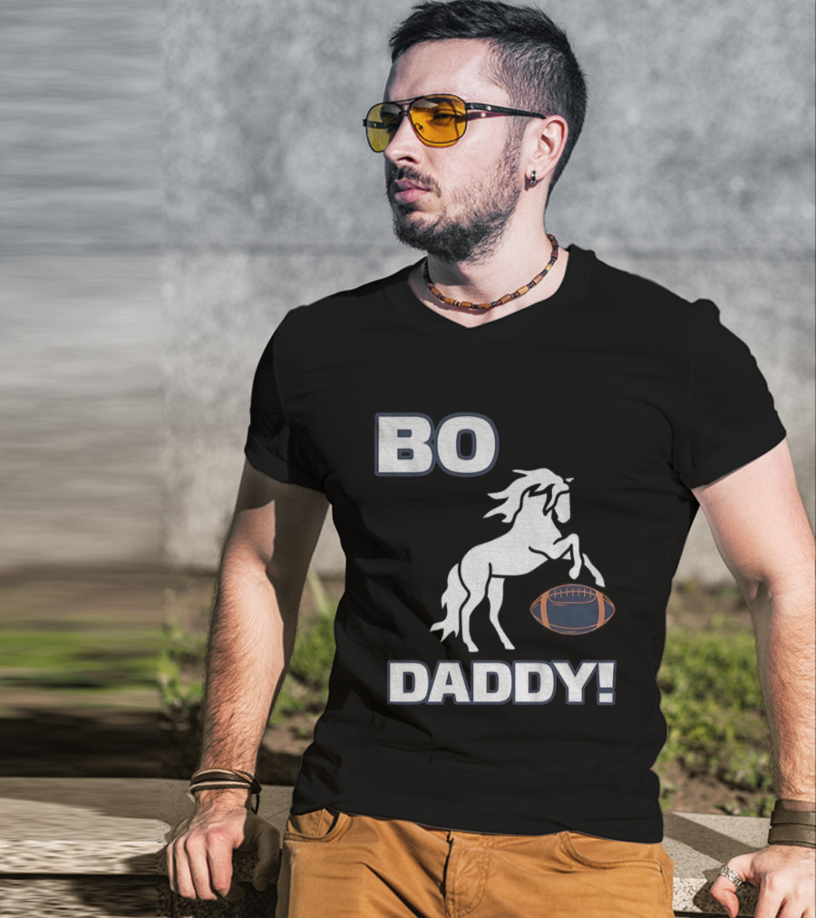 Bo Nix Denver Broncos Football Bo Daddy NFL 2025 Horseball T-Shirt