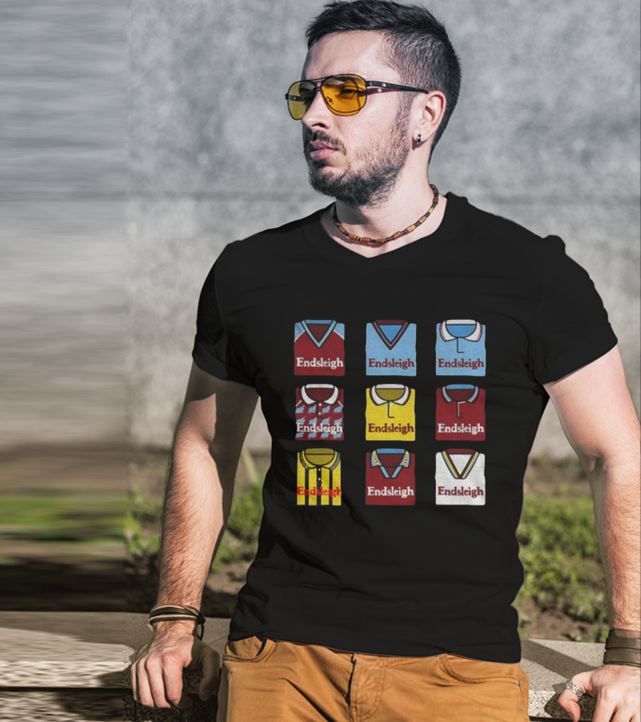 Burnley FC Endsleigh Retro Jerseys Collection Collage T-Shirt