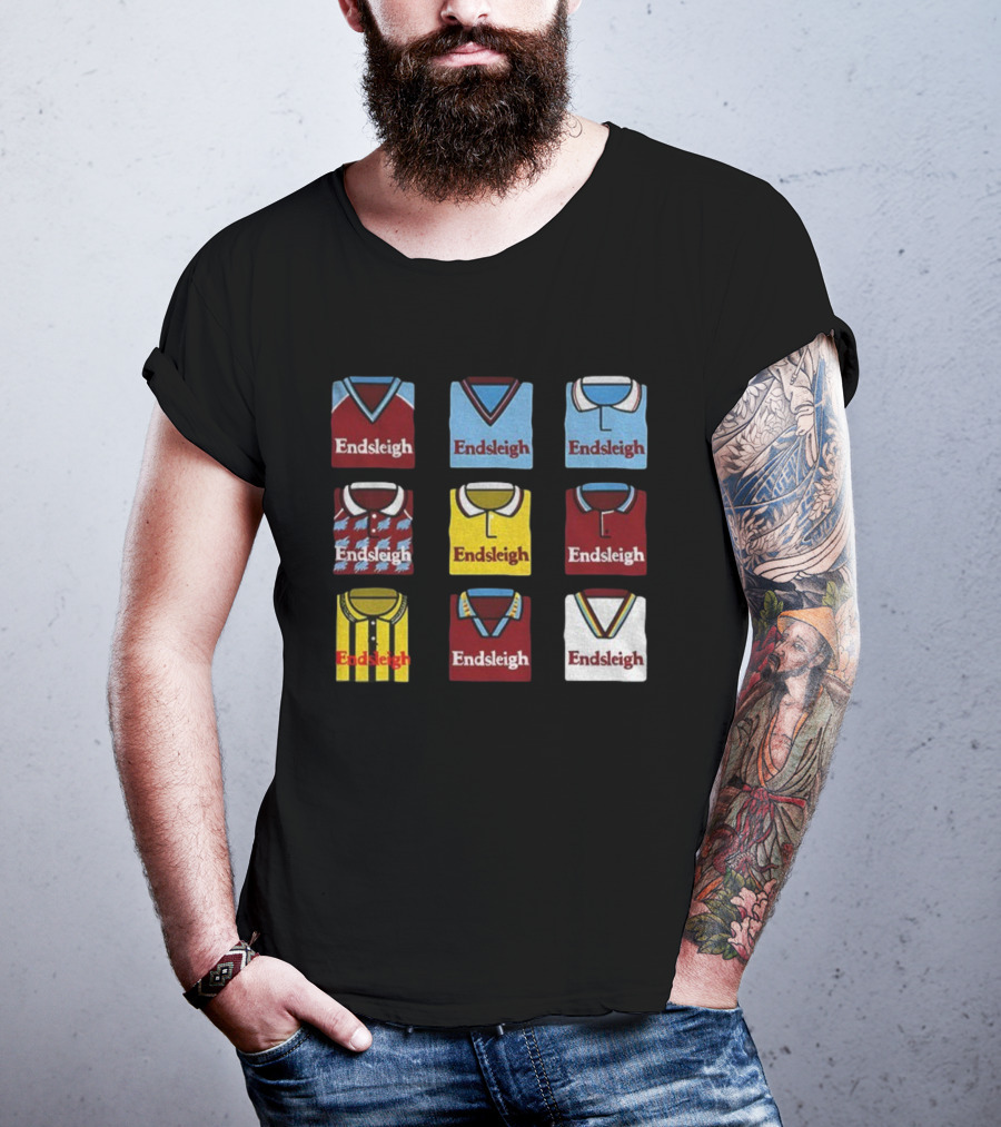 Burnley FC Endsleigh Retro Jerseys Collection Collage T-Shirt