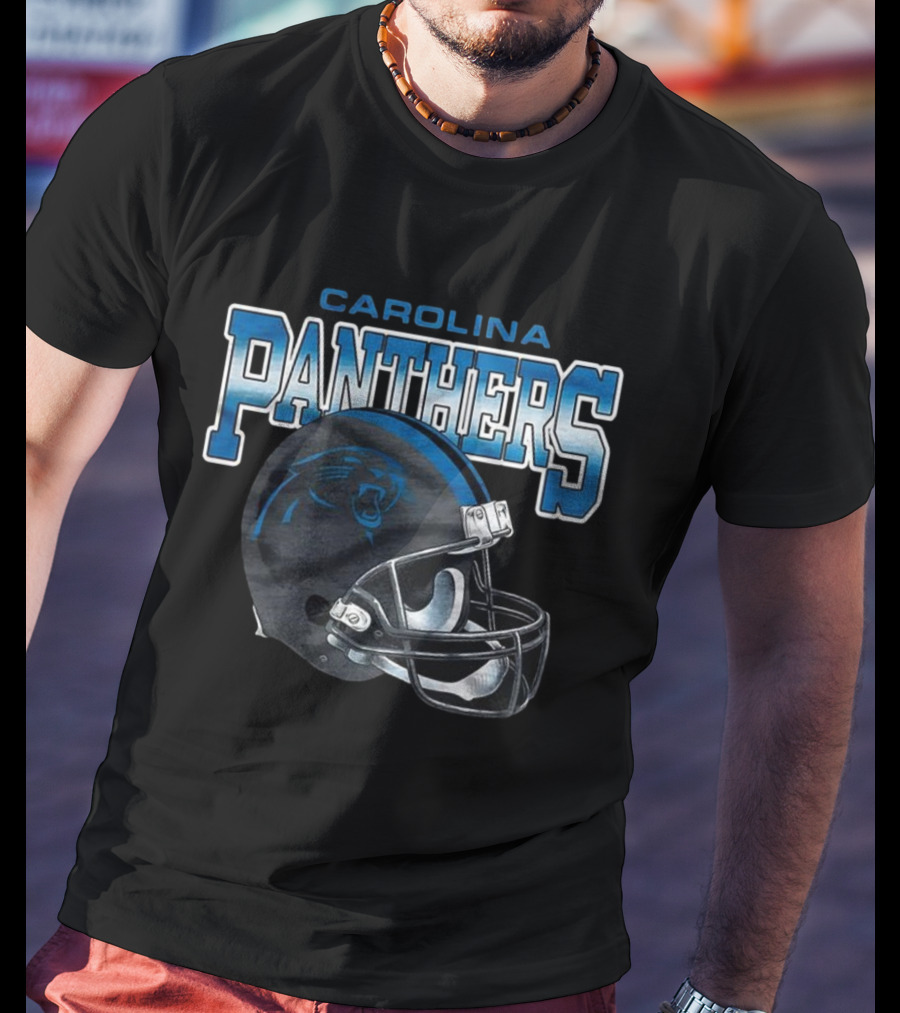 Carolina Panthers Gradient Helmet Football Lover T-Shirt