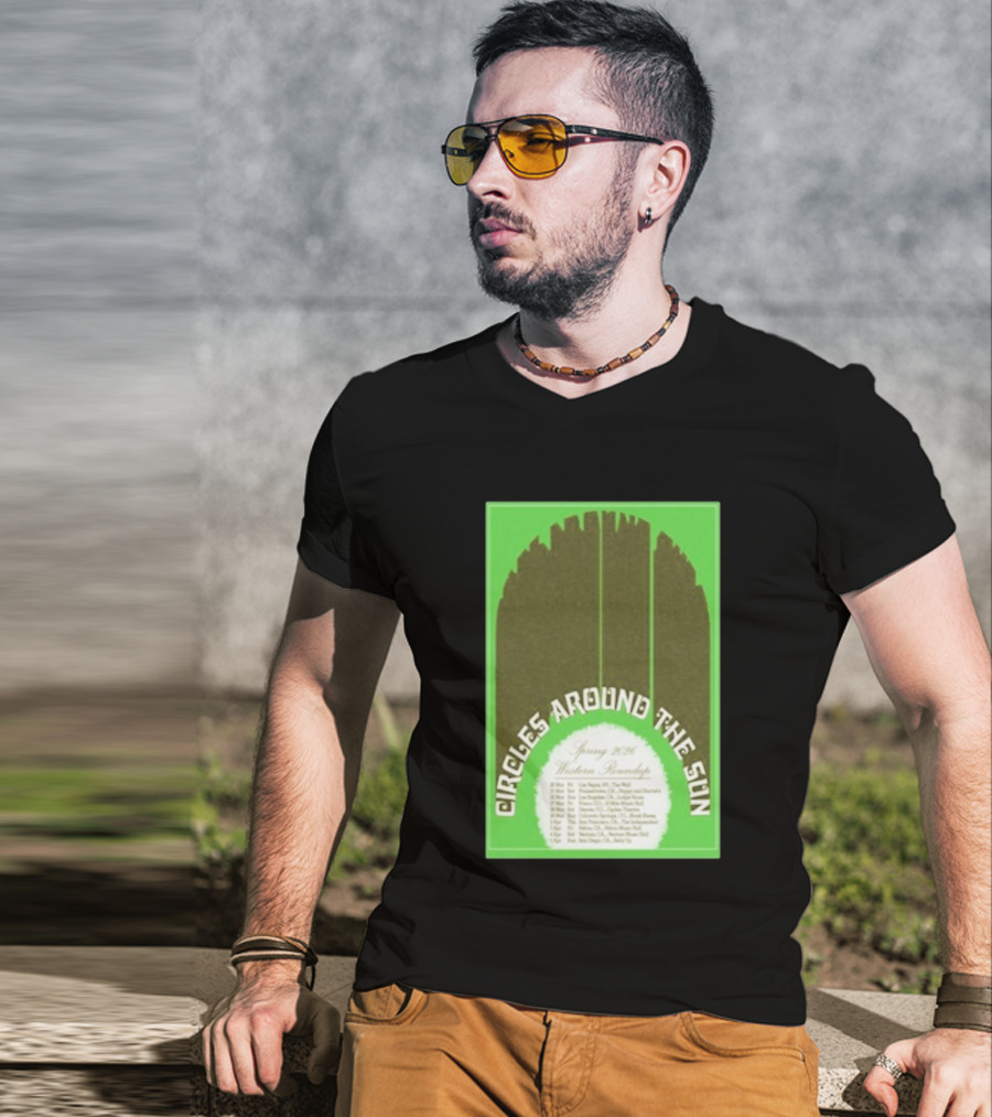 Circles Around The Sun Spring 2026 Western Roundup Tour Dates T-Shirt