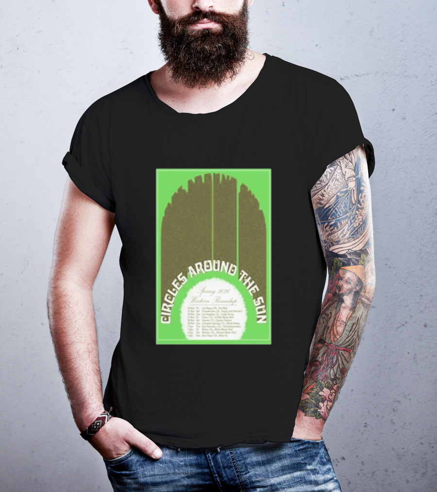 Circles Around The Sun Spring 2026 Western Roundup Tour Dates T-Shirt