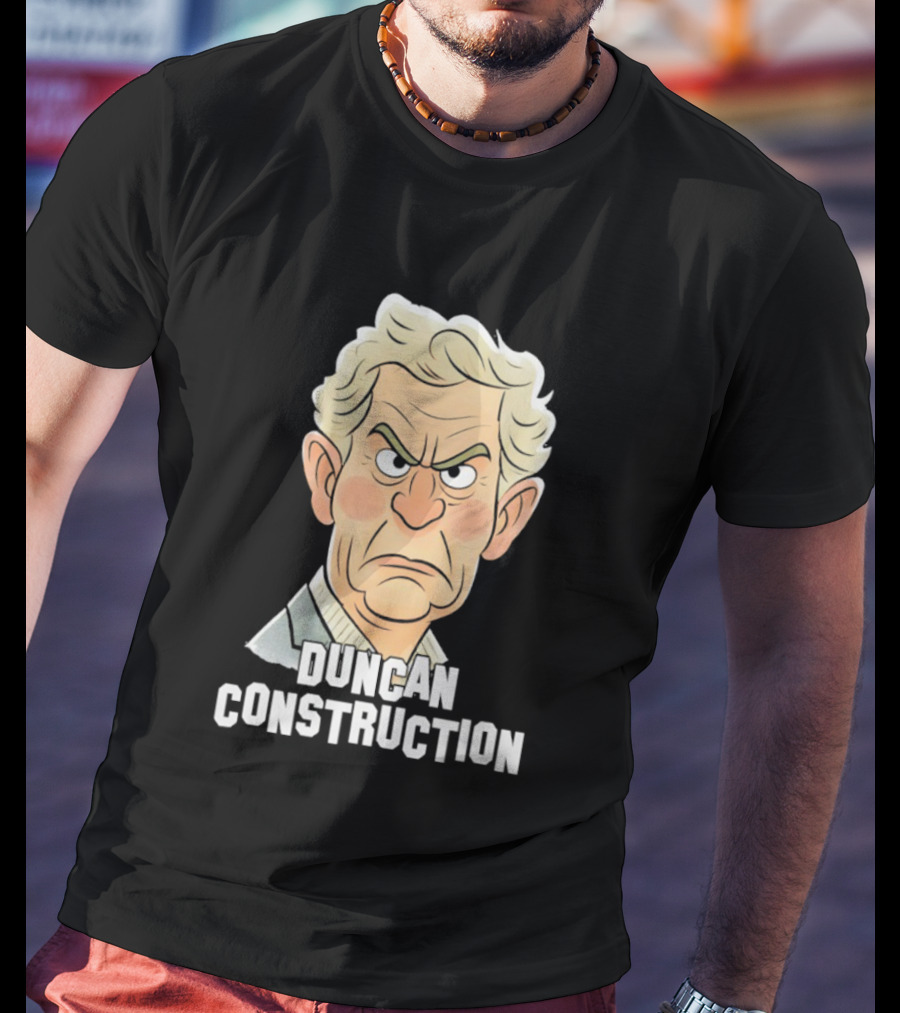 Duncan Construction Grumpy Caricature T-Shirt
