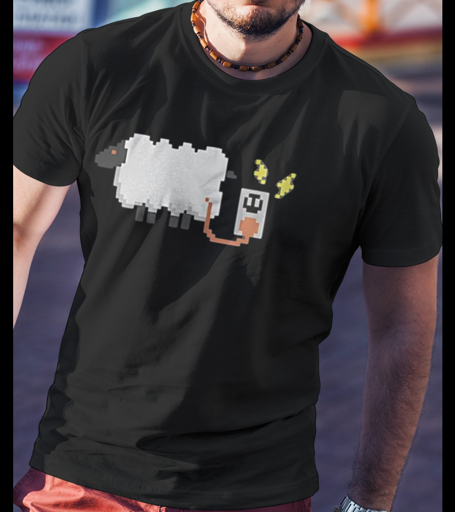 Pixel Art Electric Sheep Plugging In Wil Wheaton T-Shirt