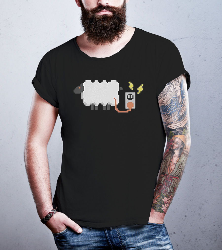 Pixel Art Electric Sheep Plugging In Wil Wheaton T-Shirt