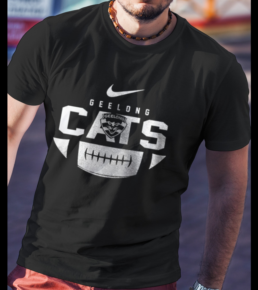 Geelong Cats Go Cats Nike Mascot Football T-Shirt