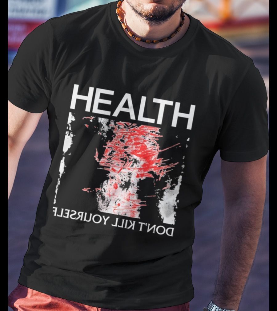 HEALTH Don't Kill Yourself Red Brush Strokes T-Shirt