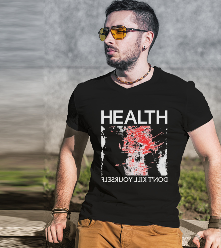 HEALTH Don't Kill Yourself Red Brush Strokes T-Shirt